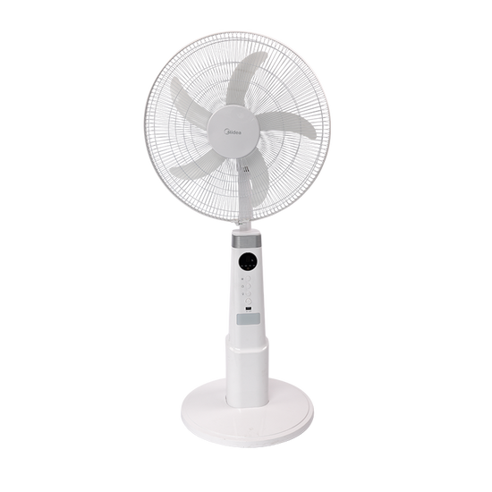 Midea Battery Rechargeable Stand Fan White FS45-23MRD