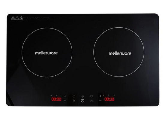 Mellerware Induction Cooker Double Glass Black 3000W Capri