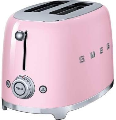 Smeg Retro 1.7l Kettle & 2 Slice Toaster Pastel Pink Combo KLF03PKSA + TSF01PKSA