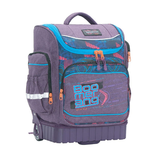 Boomerang Trolley School Bag Hard Base Extra Large Purple S-540-03