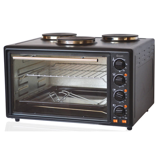 Swan 42 Litre Compact Oven plus 3 Solid Hotplates SCO42G