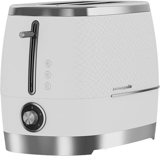 Beko Cosmopolis 2 Slice Toaster White/Chrome TAM8202CR