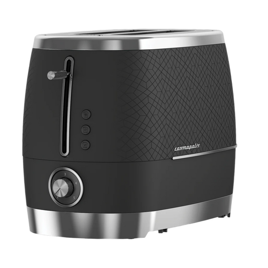 Beko Cosmopolis 2 Slice Toaster Black/Chrome TAM8202B