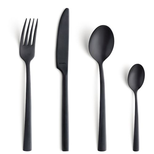 Amefa Manille Black Cutlery Set 16pc 9035VTVG17B78