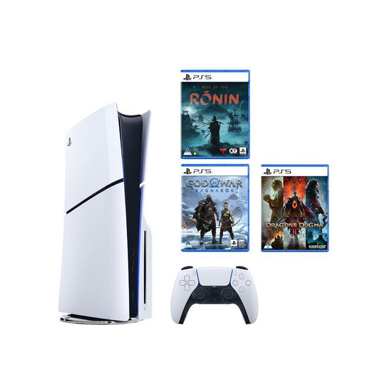 Sony Playstation 5 Slim + Dragons Dogma Lenticular Edition + God Of War: Ragnarok + Rise Of The Ronin 10254935