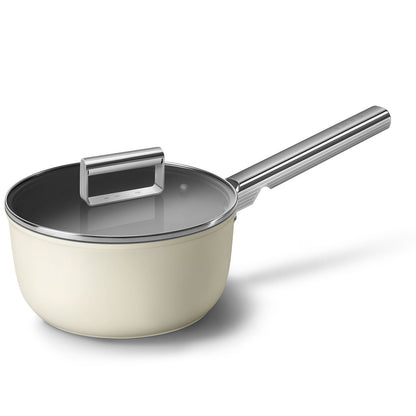 Smeg Non Stick Saucepan Cream