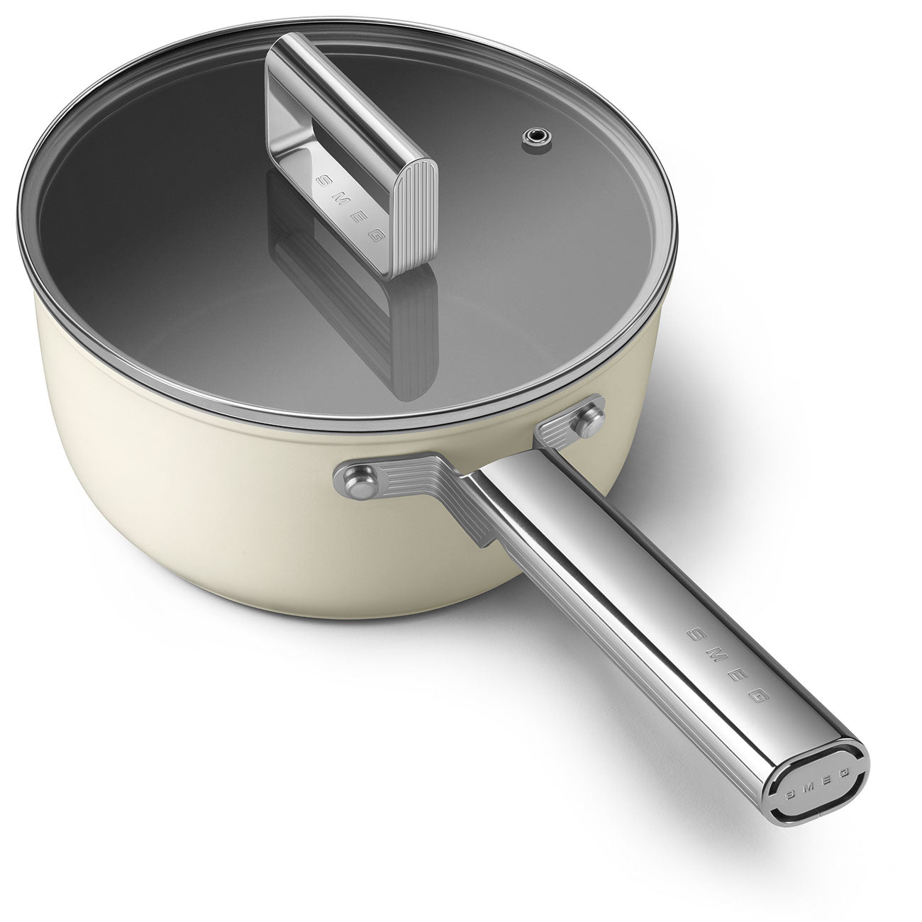 Smeg Non Stick Saucepan Cream