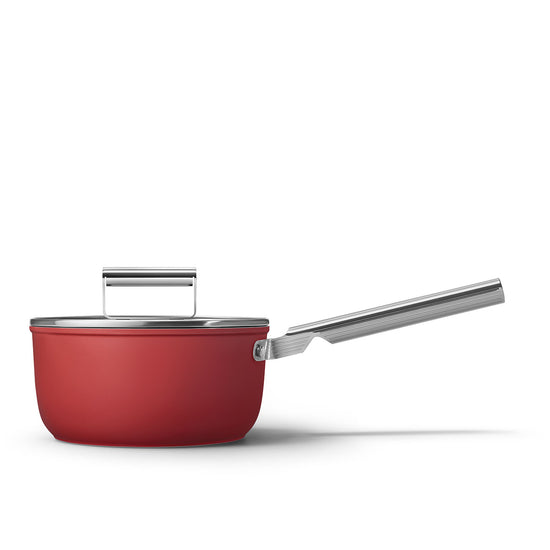 Smeg Non-stick Saucepan Red