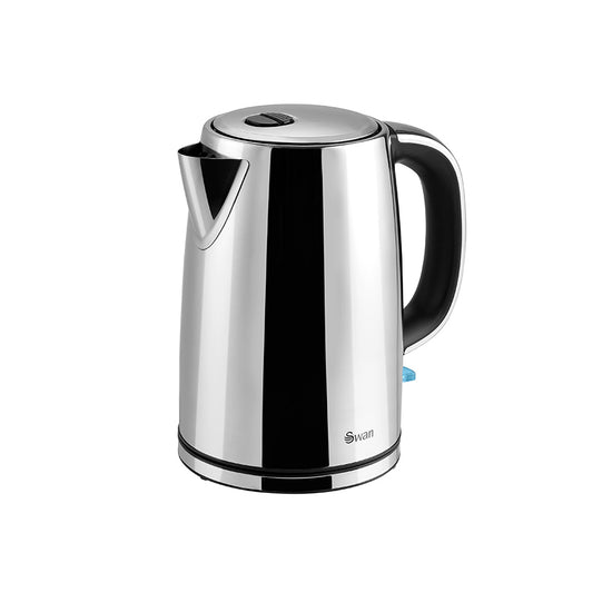 Swan Classic Polished Stainless Steel Cordless Kettle & 2 Slice Toaster SCR02P