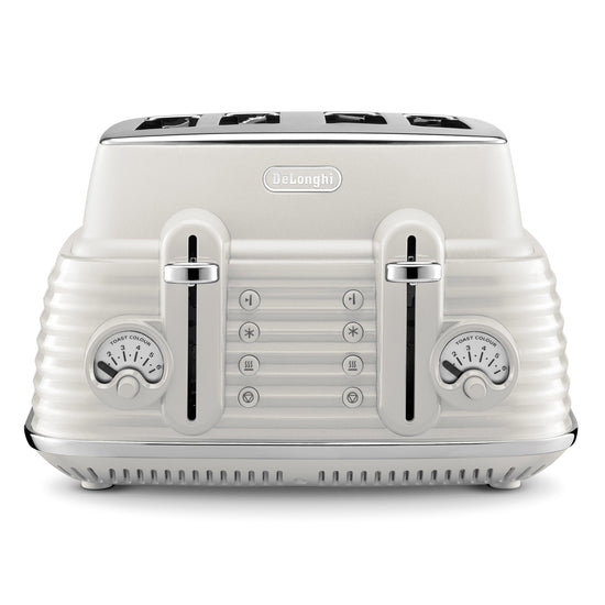 Delonghi Scultura Selections Limestone White 4 Slice Toaster CTZS 4003.W