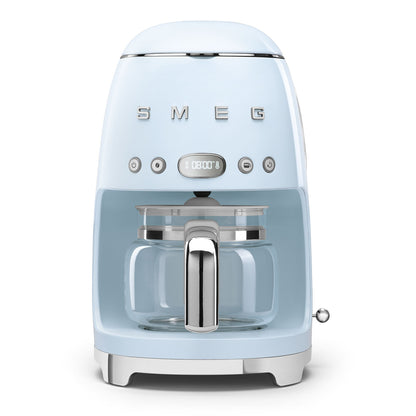 Smeg 50's Style Retro Drip Filter Coffee Machine Pastel Blue DCF02PBEU