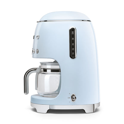 Smeg 50's Style Retro Drip Filter Coffee Machine Pastel Blue DCF02PBEU