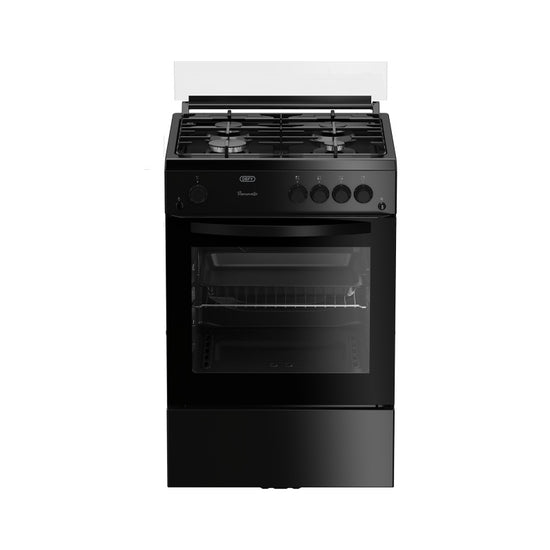 Defy 60cm 4 Burner Gas Stove Freestanding DGS670X BK