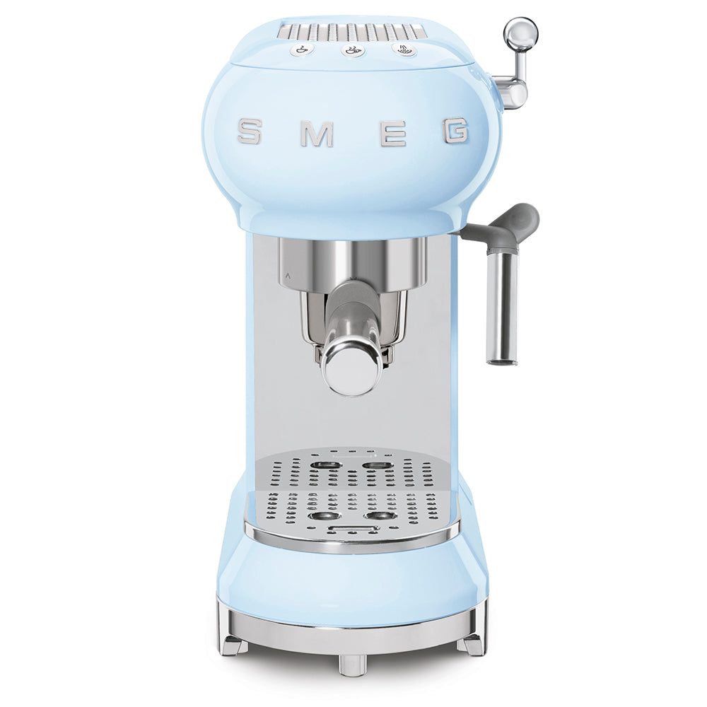 Smeg 50's Style Espresso Manual Coffee Machine Pastel Blue ECF01PBSA