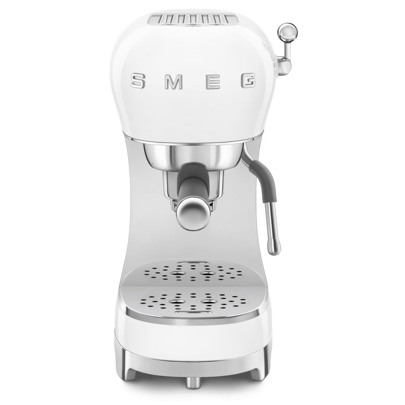 Smeg 50's Style Espresso Manual Coffee Machine White ECF02WHEU
