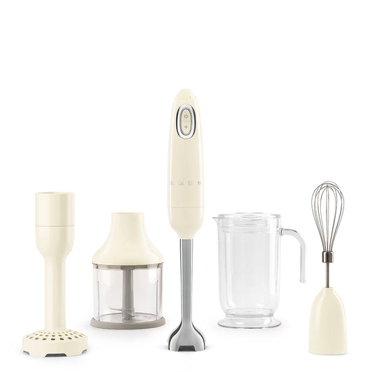 Smeg 50's Style Hand Blender With Accessories Cream HBF22CRSA