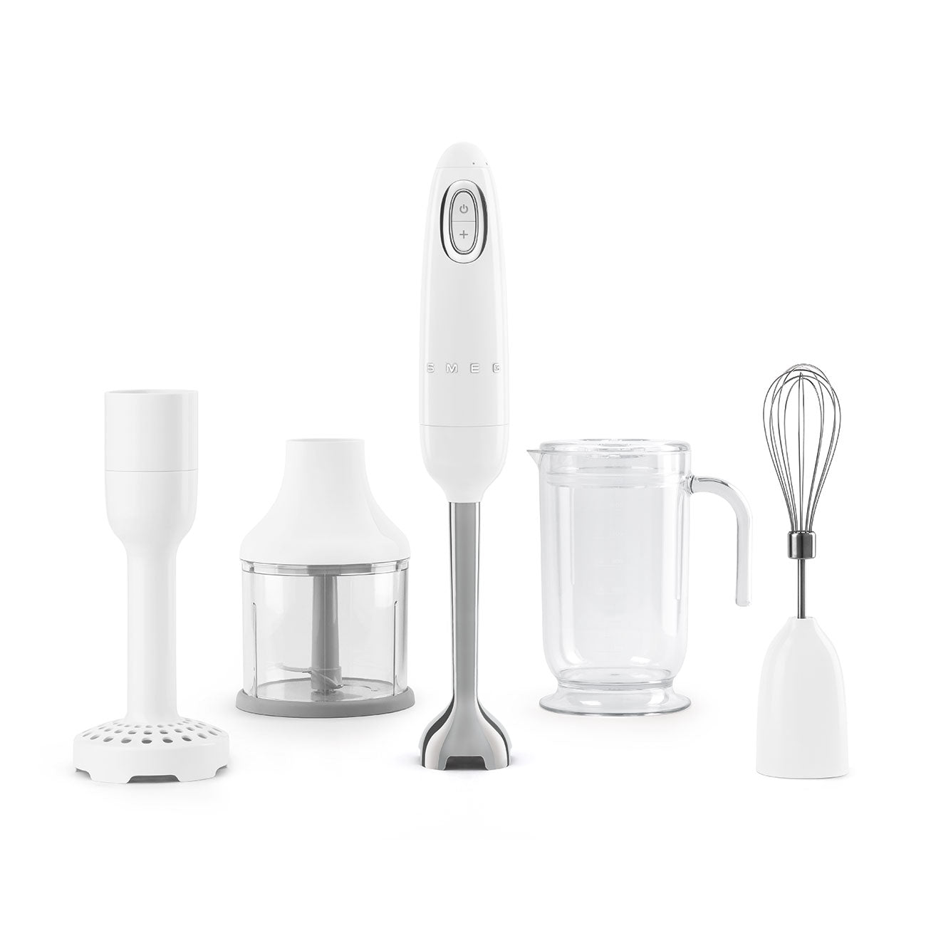 Smeg 50's Style Hand Blender With Accessories White HBF22WHEU