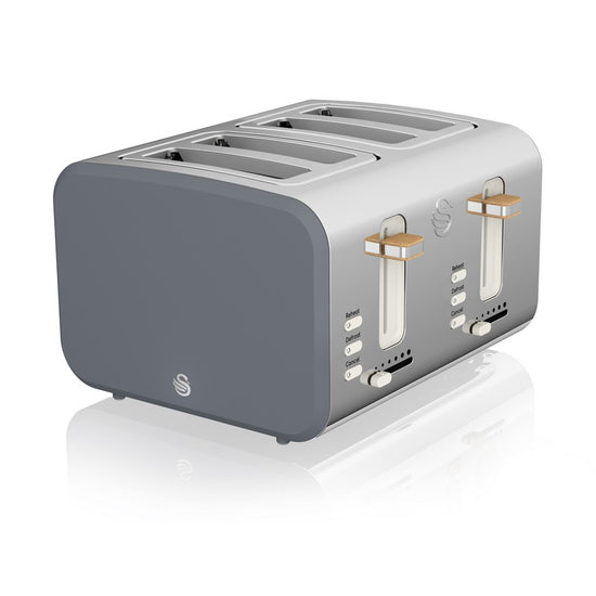 Swan Nordic 4 Slice Polished Stainless Steel Toaster SNT4G