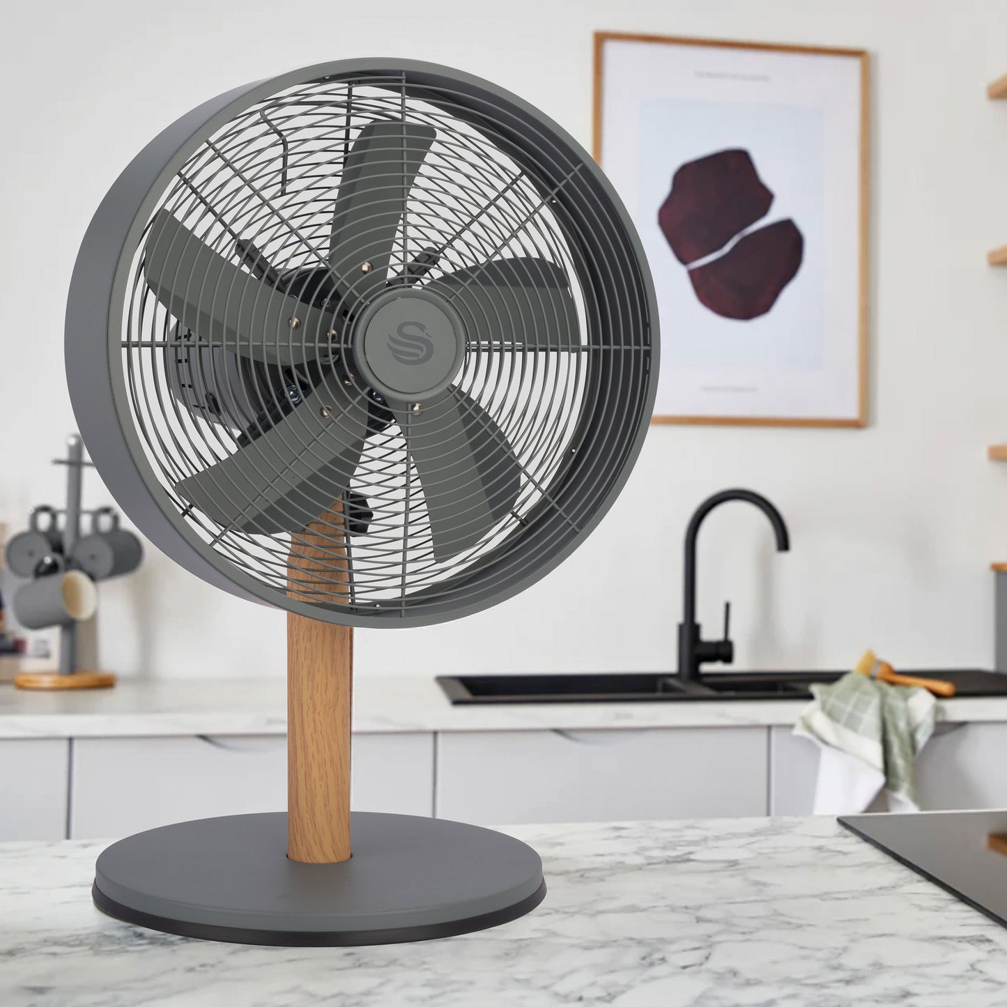 Swan Nordic Slate Grey 30cm Desk Fan SDF30G