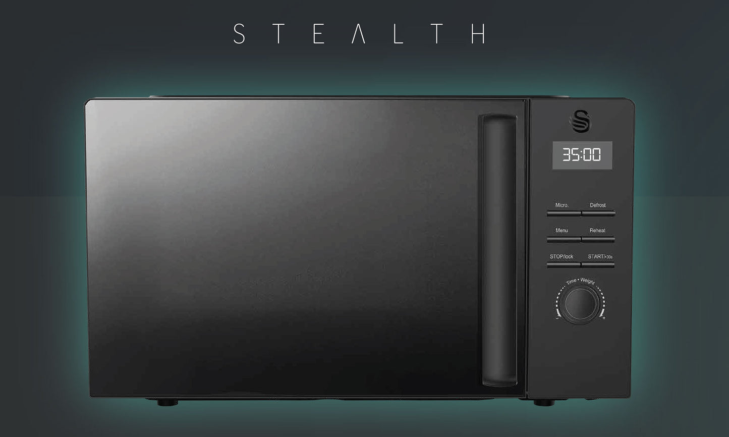 Swan Stealth 30 Litre Digital Microwave Oven SMW30NEB