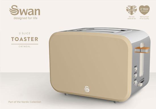 Swan Swan Nordic Oatmeal 2 Slice Toaster SNT2O