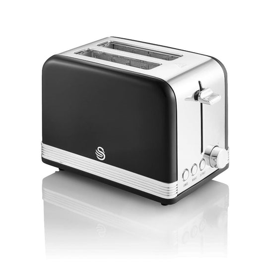 Swan Retro Black 2 Slice Toaster SRT2B