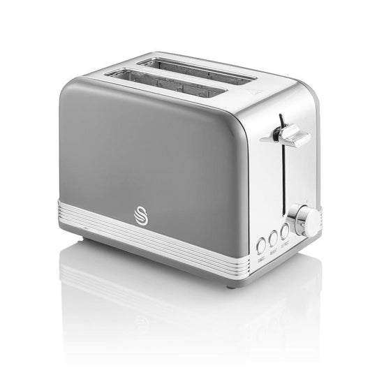 Swan Retro Grey 2 Slice Toaster SRT2G