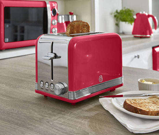 Swan Retro Red 2 Slice Toaster SRT2R