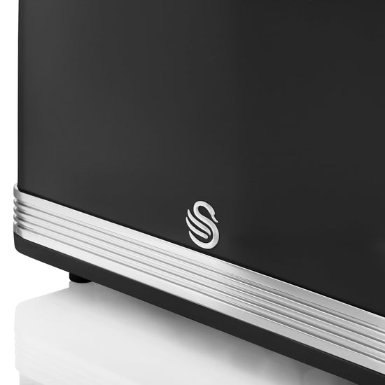 Swan Retro Black 4 Slice Toaster SRT4B