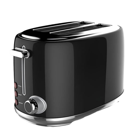 Swan 2 Slice Stainless Steel Black Toaster ST02B