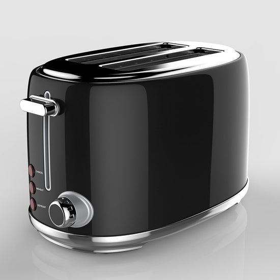 Swan 2 Slice Stainless Steel Black Toaster ST02B