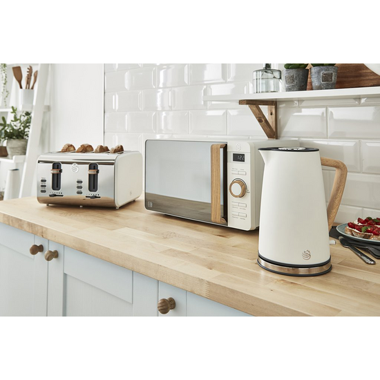 Swan Nordic White Kettle and 2 slice Toaster Pack SNR2PW