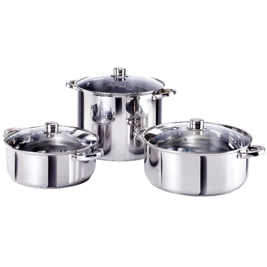 Salton 6 Piece Stainless Steel Family Pot Set SSFP6