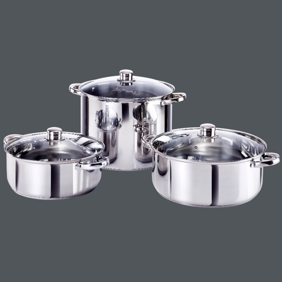 Salton 6 Piece Stainless Steel Family Pot Set SSFP6