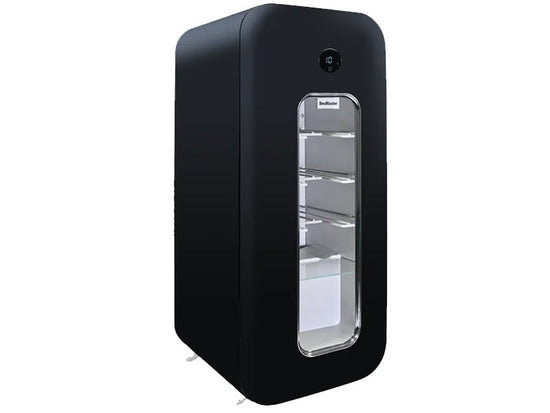 SnoMaster- 12-14 Bottle Single Zone Black Retro Wine Cooler