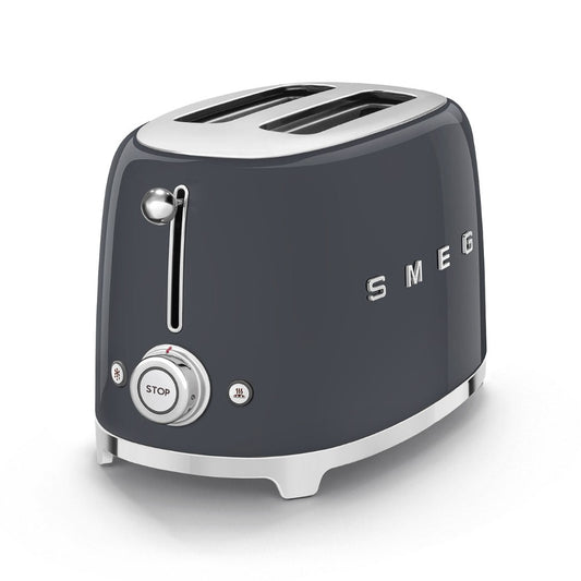 Smeg 0's Style Retro 2 Slice Toaster Grey TSF01GRSA