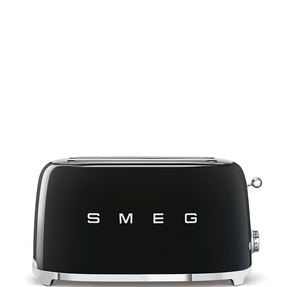 Smeg 50'S Retro Style 4 Slice Toaster Black TSF02BLSA