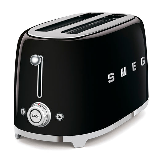 Smeg 50'S Retro Style 4 Slice Toaster Black TSF02BLSA