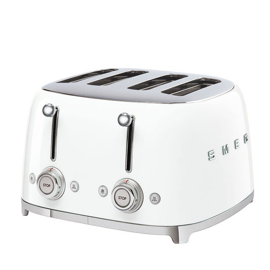 Smeg 50'S Retro Style 4 Slice Toaster White TSF03WHSA