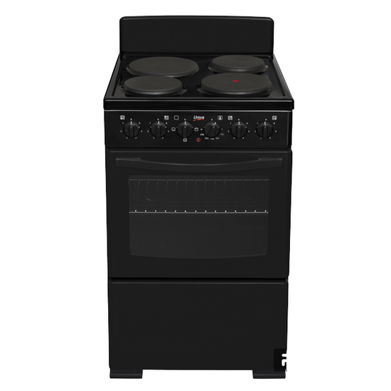 Univa 500mm 4 Plate Electric Stove & Oven U405B