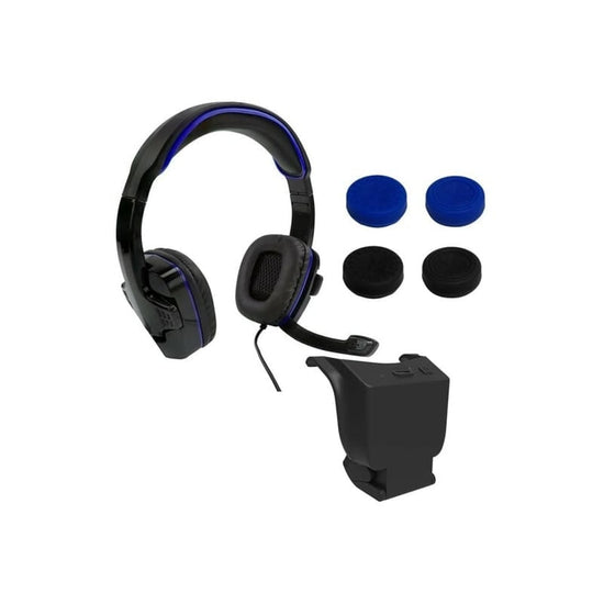 Sparkfox PlayStation 4 Headset|High-Capacity Battery|3m Braided Cable|Thumb Grip Core Gamer Combo