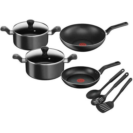 Tefal Super Cook Non-Stick Cookware Set, 9pc B143S985