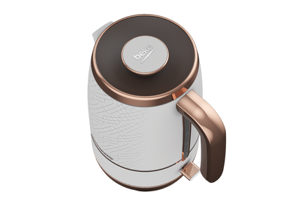 Beko 3000W Bullet Kettle 1.7 Litre White Rose Gold WKM8306W