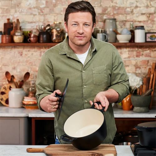 Jamie Oliver Tefal Round Cast Iron Stewpot, 24cm E2124655