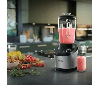 Philips 2L Metalic And Black 7000 Series High Speed Blender HR3760/00