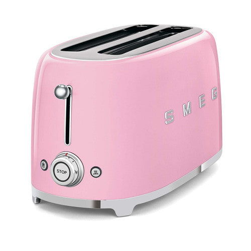 Smeg 50'S Retro Style 4 Slice Toaster Pink TSF02PKSA