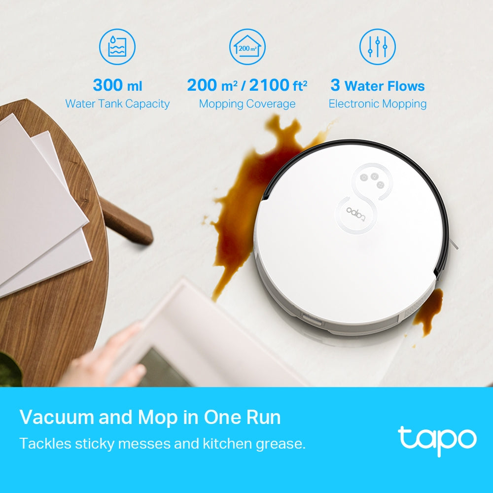 TP-Link Tapo RV10 Plus - Self Emptying Smart Robot Vacuum Cleaner & Mop