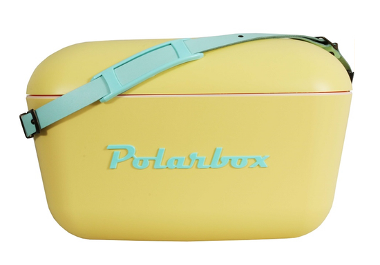 PolarBox Retro Cooler Box 12 Litre Yellow 1-9268