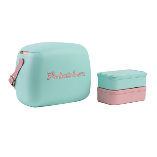 PolarBox & 2 Lunch 6 Litre Cooler Bag Cyan Rosa Baby 10011