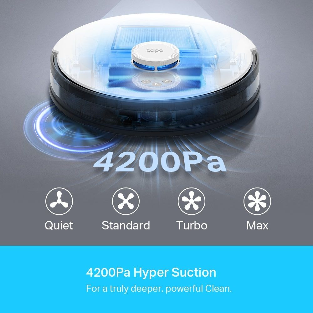 TP-Link Tapo RV30 Plus - Premium Hyper Suction Robot Vacuum Cleaner & Mop